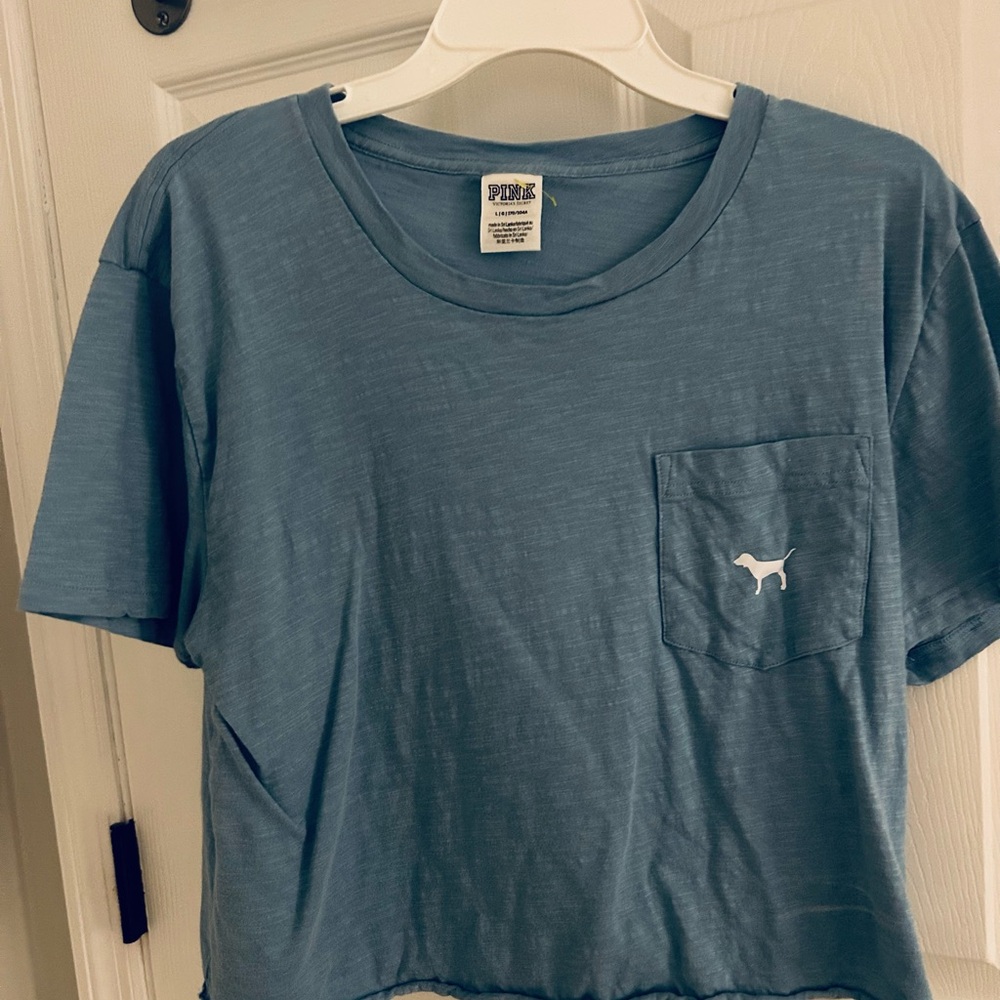 PINK Victoria's Secret Light Blue Tee